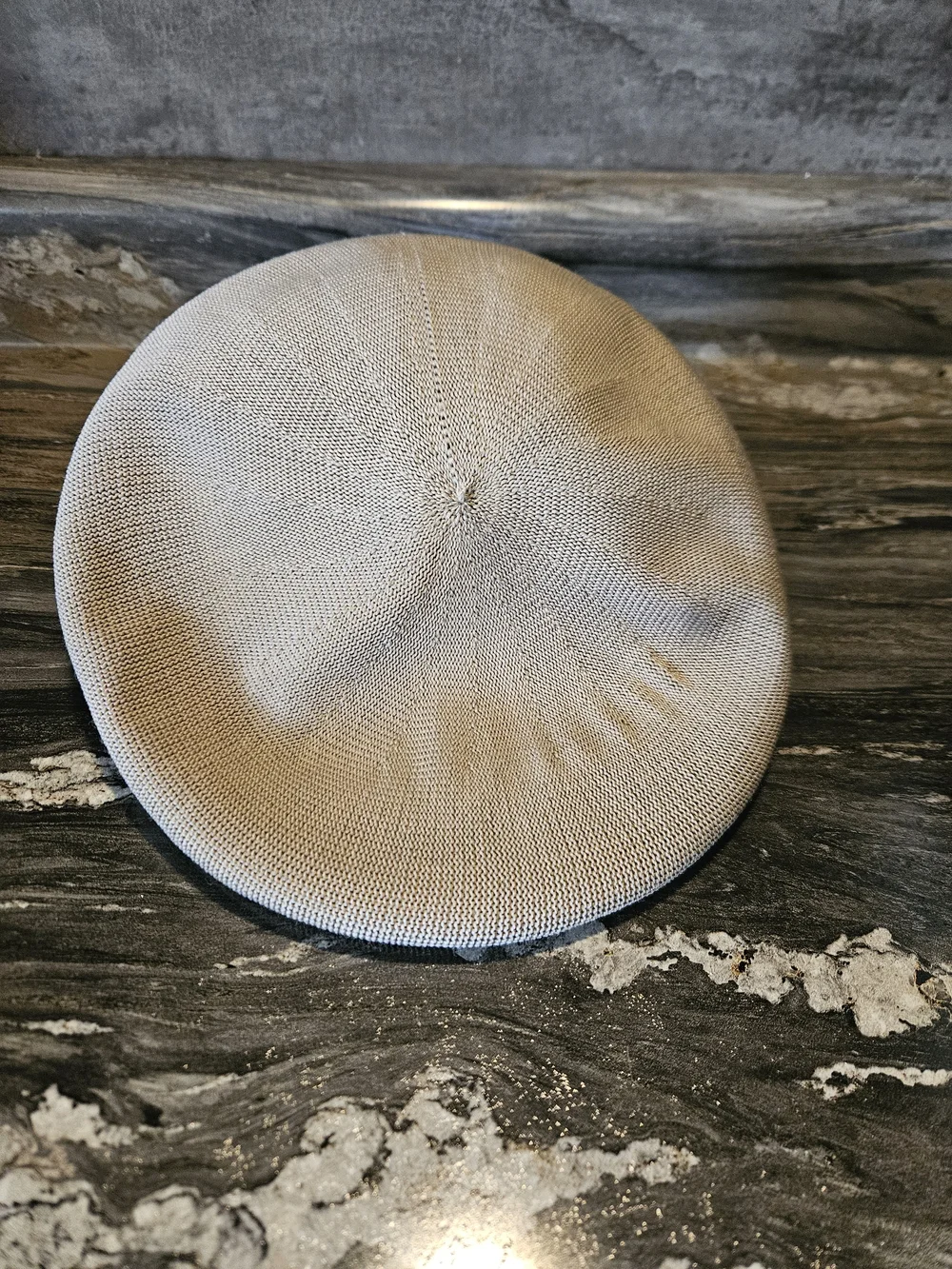Men's Dockers Beige Knit Flat Cap - Classic Casual Hat